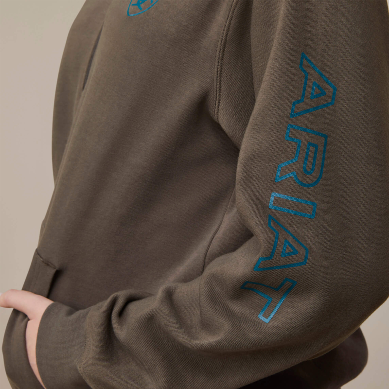 Ariat Women's Logo 1/2 Zip Sweatshirt - Banyan Bark-5